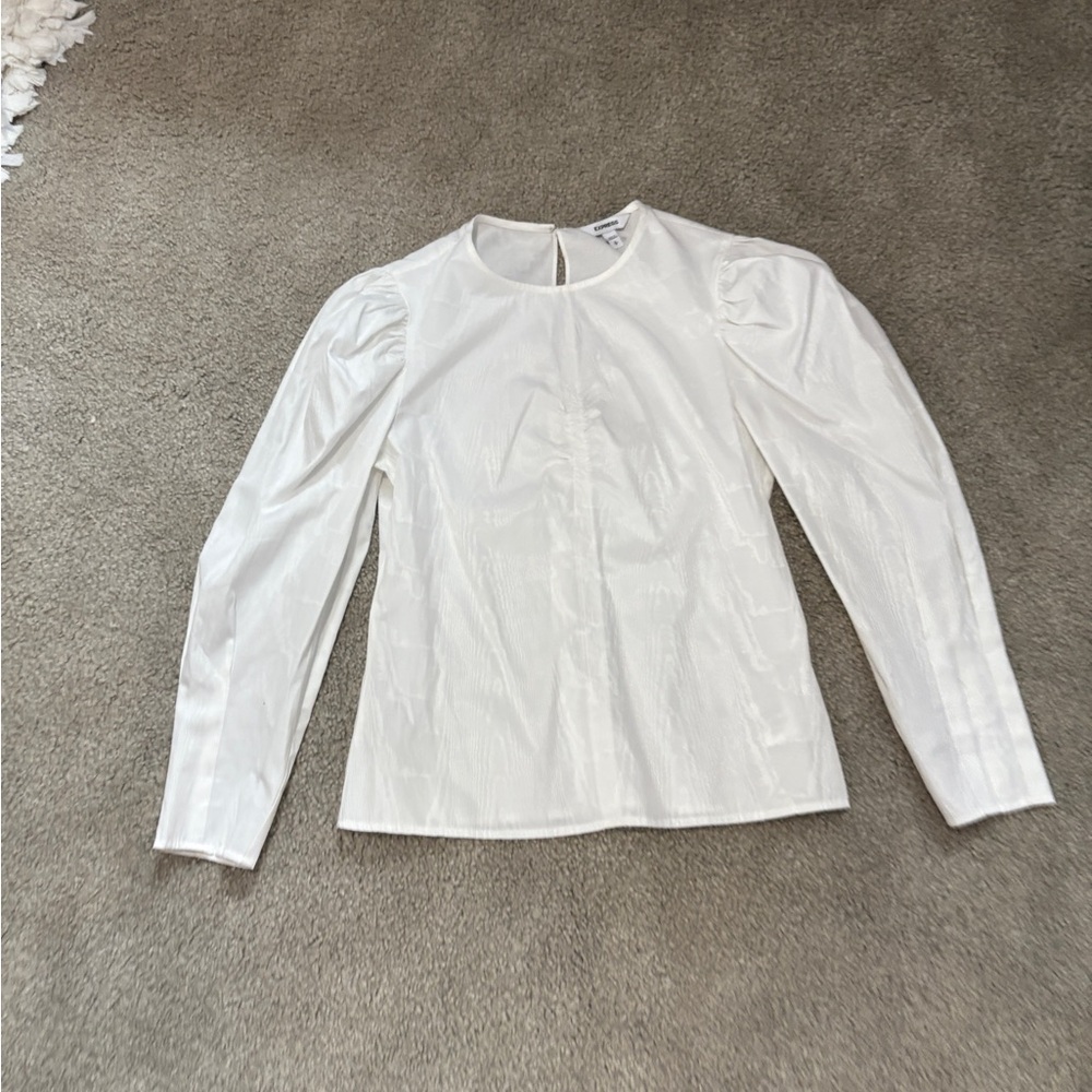 Express White Long Sleeve Blouse